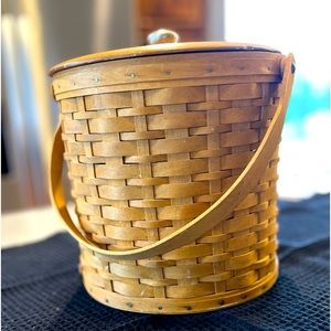 LONGABERGER Ice Bucket Basket with lid.